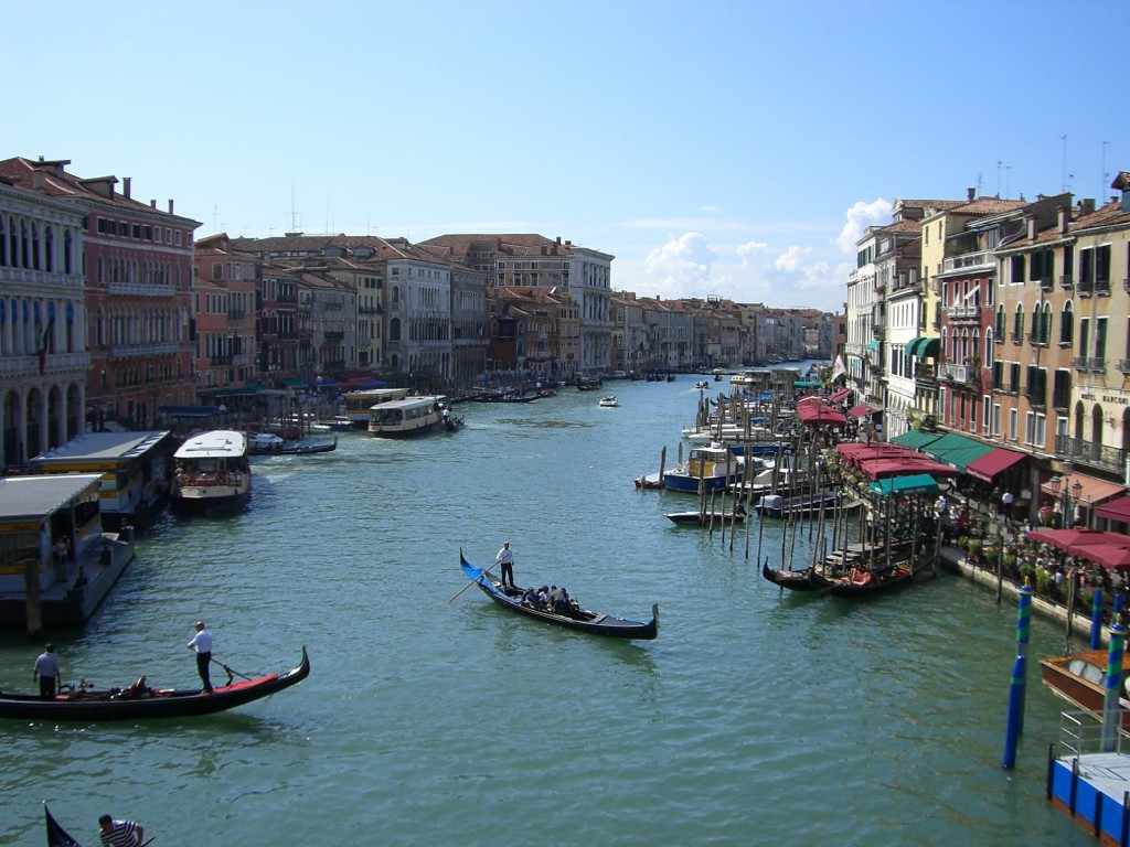 venezia リアルト橋からの大運河